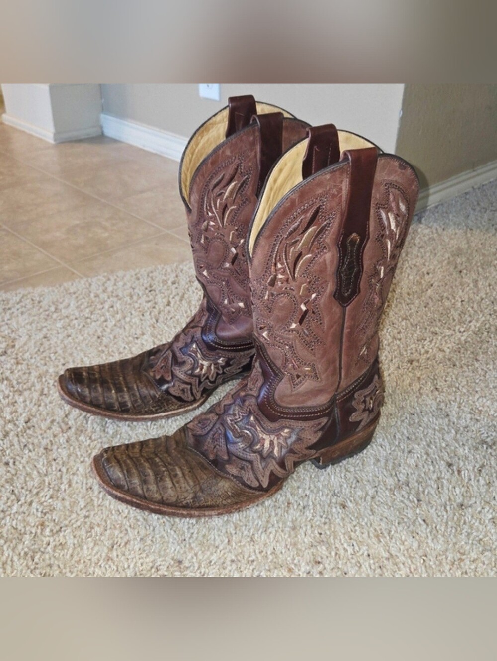 Corral Men's Cowboy Boots In Brown SZ 9.5D